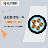 希飞牌 ZR-YJV-0.6/1KV-5*25mm² 铜芯阻燃低压电缆 元/米 联系客服 定制商品