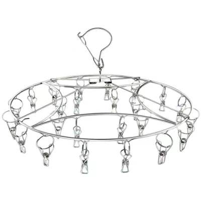 不锈钢圆盘衣架20夹个