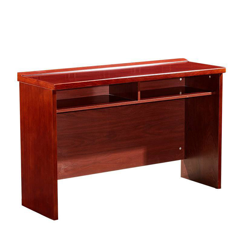 广亿隆贴实木皮培训桌写字桌会议条桌胡桃色