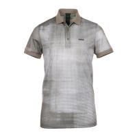 Hugo boss雨果波士POLO衫男透气速干舒适涤纶网眼结构印花修身