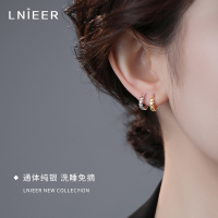 999纯银麦穗耳环女养耳洞耳圈睡觉不用摘耳扣耳钉2025新款耳饰