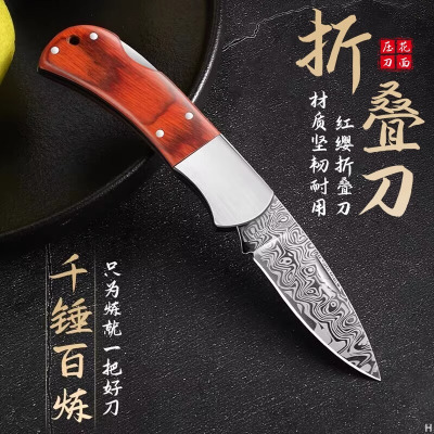 户外折叠水果刀便携家用高档小刀子随身便携高硬度多功能刀具7163