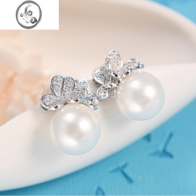 JiMi2023年新款潮耳钉女925银银针珍珠耳环女独特小众气质耳饰高级感