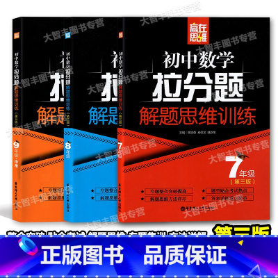 数学解题思维 789年级 3本套装 初中通用 [正版]赢在思维初中数学物理化学拉分题 解题思维训练+专项集训300题 七