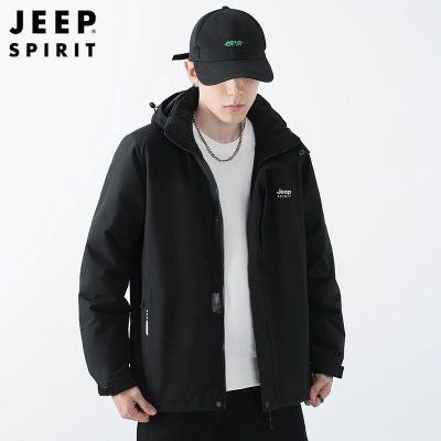 JEEPspirit秋冬羽绒服男鸭绒保暖外套中长款加厚户外男士外套