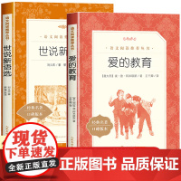 正版全套2册 爱的教育人民文学出版社 世说新语小学生版四年级阅读课外书必读老师青少年版三四五六年级书籍图书 亚米契斯原著