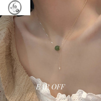 JiMi92银银项链和田玉吊坠女轻奢小众高级感锁骨链新颈链情人节礼物