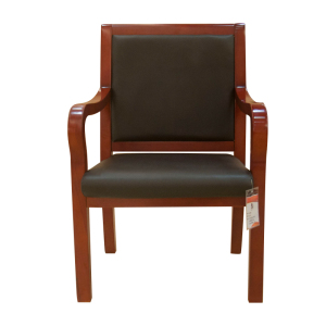 鸿业盛大(HONG YE SHENG DA)FSD-473办公家具会议椅洽谈椅皮办公椅电脑椅领导椅子职员椅黑色牛皮 红色