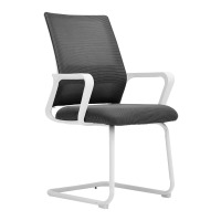 铭威盾电脑椅家用办公椅舒适久坐网椅会议室椅职员椅弓形椅学习椅工学椅白框黑网