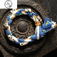 JiMi藏式手绳编织幸运情侣手链一对男生潮女民族风中国风高颜值学生党