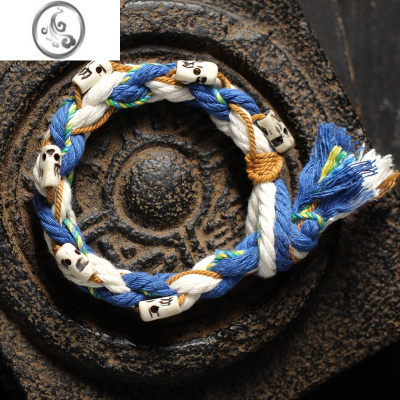 JiMi藏式手绳编织幸运情侣手链一对男生潮女民族风中国风高颜值学生党