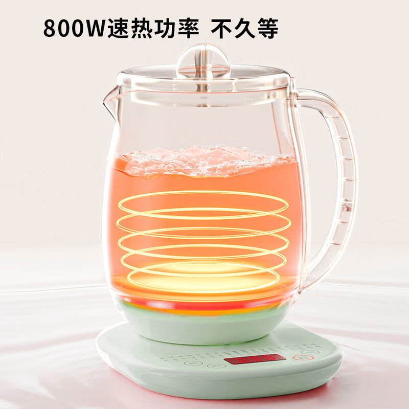 九阳(Joyoung)K15D-WY6130养生壶煮茶器煮茶壶电水壶热水壶烧水壶电热水壶迷你玻璃花茶壶煎药壶 1.5L