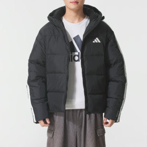 阿迪达斯 (adidas)外套男装新款运动羽绒服跑步休闲骑行防风连帽夹克KC2490 ZP