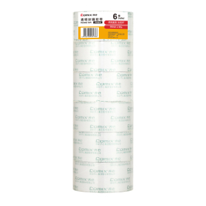 齐心 JT5506-6 封箱胶带55mm*60y*50um(6卷/筒) 高透明