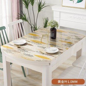 美帮汇椭圆形餐桌布可折叠伸缩桌垫透明软塑料玻璃防水防烫防油免洗桌布