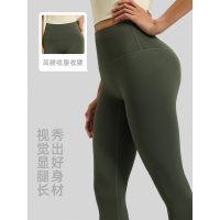 高弹瑜伽裤T线高腰提臀收腹裸感跑步运动紧身裤女