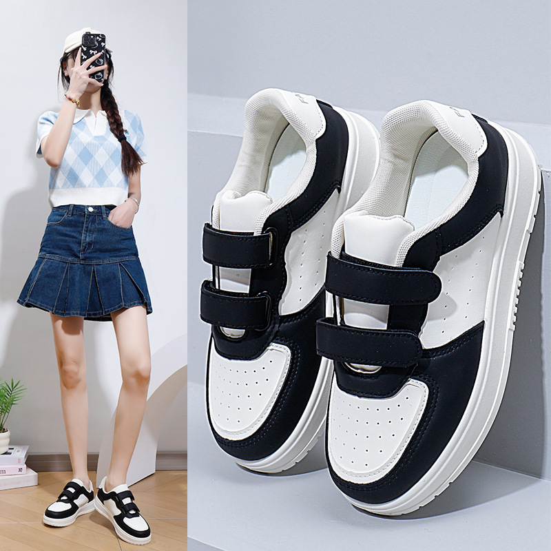 2026夏季小白鞋新款韩版ins女学生皮面厚底运动休闲板鞋街拍