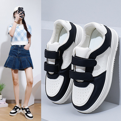2026夏季小白鞋新款韩版ins女学生皮面厚底运动休闲板鞋街拍