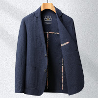 男速干西装春夏新款单层泡泡纱弹力西装男士修身免烫防晒西服