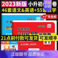 语文&英语(合订本)+数学 2本套 小学升初中 [正版]2023新版广东名校小升初试卷招生必刷卷语文+数学广东省十大小学