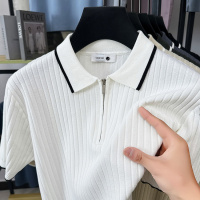 2025夏季短袖POLO衫轻熟男士商务休闲翻领薄款百搭运动T恤男装