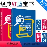 [正版]N2红宝书+蓝宝书.新日语能力考试文法+文字词汇详解练习 单词语法华东理工二级解说新世界书籍日语n2学习