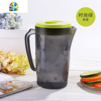 冷水壶套装大容量塑料凉水壶家用果汁花茶壶带盖凉茶壶水杯套装 FENGHOU 清新蓝[1壶]