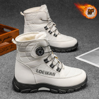 特大码男靴冬季新款加绒加厚保暖雪地靴户外时尚潮流徒步男靴