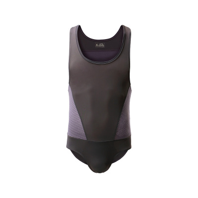 SUNTEK男士弹力紧身运动健身透气网孔美体塑身背心三角连体衣塑身连体衣塑身衣