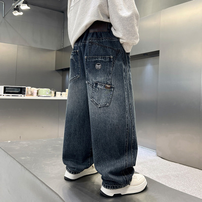 儿童装男童秋装裤子新款中大童春秋款男孩痞帅牛仔裤秋季长裤