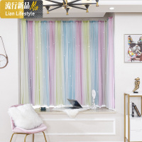 遮光窗帘免打孔安装卧室少女简易粘贴遮阳客厅卧室卫生间宿舍家用 三维工匠