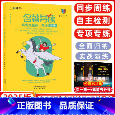 [正版]2025版一飞冲天中考名著导读与考点精练一本通《朝花夕拾》《西游记》《水浒》《艾琳诗选》一飞冲天名著导读考点精
