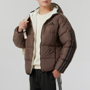 阿迪达斯(adidas)羽绒服男女同款新款保暖加厚防风御寒连帽情侣羽绒外套JM4620 ZP