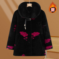 加绒保暖中老年女装时尚洋气奶奶装大棉衣60岁大码女老人家衣服厚