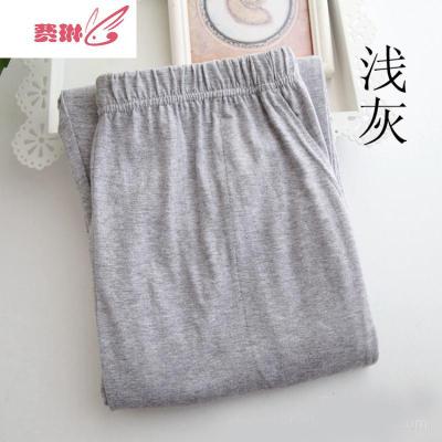 男女睡裤薄休闲宽松运动大码棉晨练长裤高腰家居裤费琳