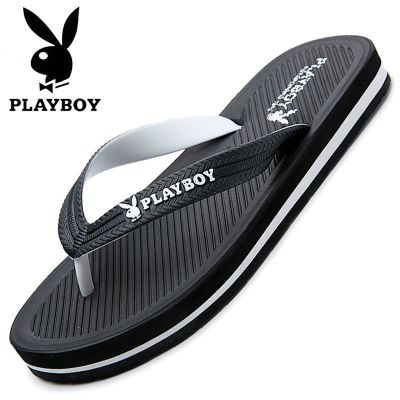 精品特卖-花花公子PLAYBOY人字拖鞋男潮夏室外穿软底夹脚沙滩凉拖新款家用防滑
