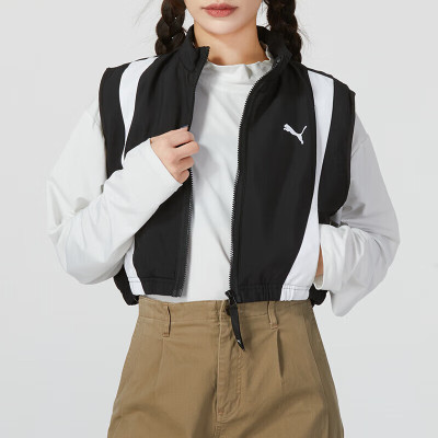 彪马(PUMA)女装新款时尚潮流运动服跑步训练健身休闲舒适夹克外套 626032-01 ZP