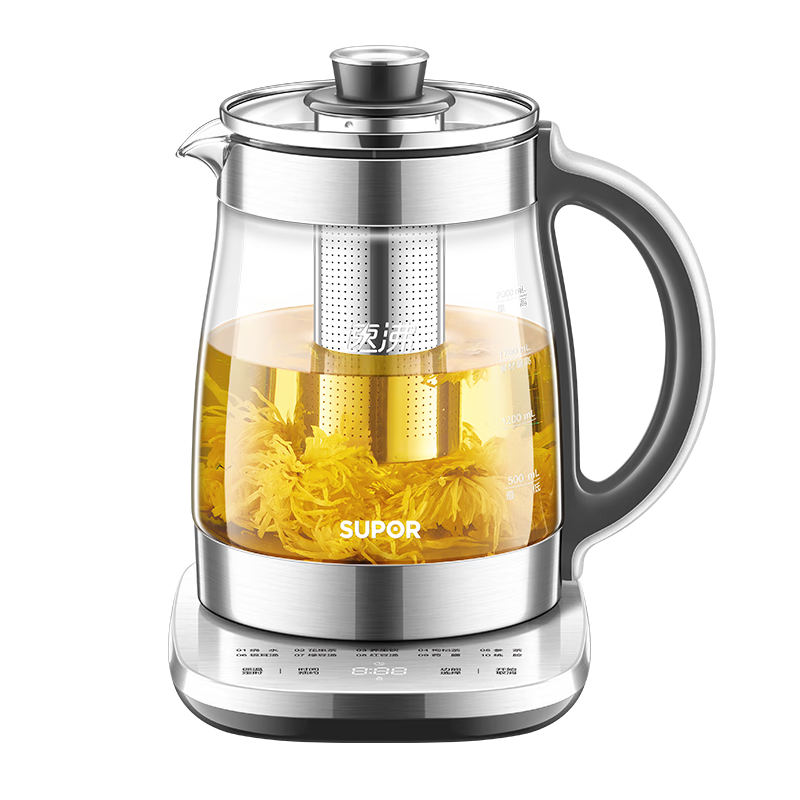 苏泊尔(SUPOR)养生壶2000W大功率316L发热盘滤网家用办公室煮茶壶2L大容量烧水壶商超同款SW-20Y30