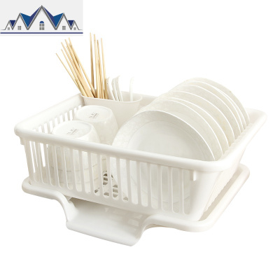 厨房沥水碗架家用水收纳置物架筷子碗盘餐具滤水托盘塑料晾碗架 三维工匠