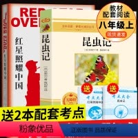 [八上必读正版2册]红星照耀中国+昆虫记 [正版]红星照耀中国和昆虫记法布尔原著八年级上册完整版书籍初中生必读课外书中国
