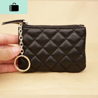 韩版拉链迷你软皮小零钱包男女士皮薄款零钱袋硬币钥匙包NEW LAKE 黑色小号女手包