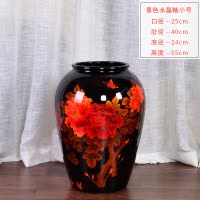 景德镇陶瓷落地大花瓶摆件客厅插花干花现代简约大号玄关装饰欧式 三维工匠 红金沙水晶釉小号