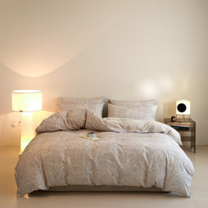 轻奢全棉磨毛床上四件套简约纯棉加厚秋冬床品套件被套床单三件套