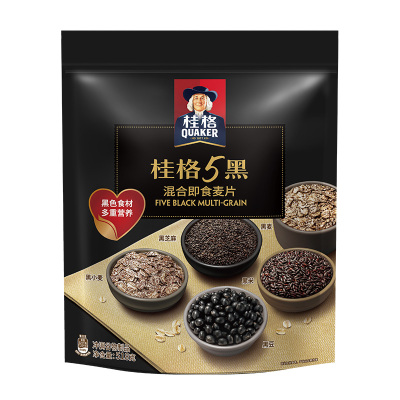 桂格五黑混合即食麦片518g*1包