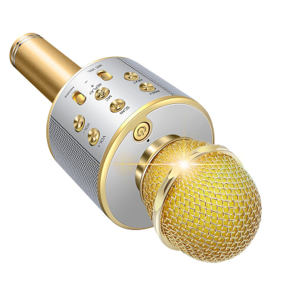 麦克风全民K歌神器手机麦克风无线蓝牙家用唱歌儿童话筒自带音响一体通用全能全名家庭扩音器套装凯辛kaixin玫瑰金