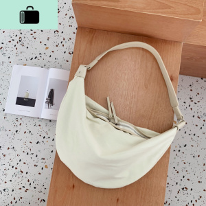 斜跨帆布包女chic港风大容量百搭日系小挎包女单肩ins休闲饺子包NEW LAKE女士单肩包