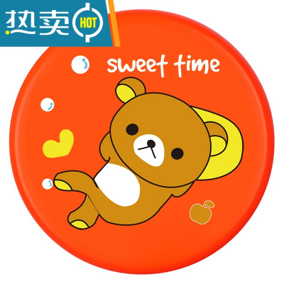 飞盘儿童软幼儿园小学生安全软式旋转飞碟户外运动亲子玩具男女孩真智力橙色小熊