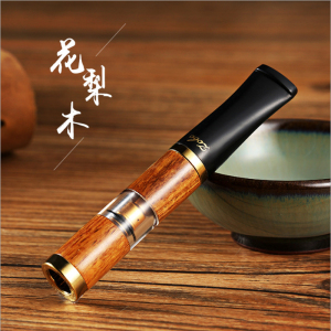 zobo正牌男士过滤循环型烟嘴可清洗型微孔香菸过滤器檀木粗细两用一体烟具带便携盒
