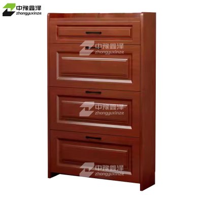 中豫鑫泽 ZYXZ4022012 木质翻斗鞋柜入户门口窄边鞋柜双层单抽屉