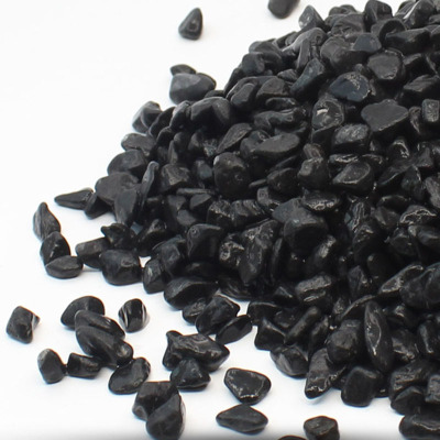 沙子底沙河沙底砂鱼缸装饰石子水族箱摆件小彩石种水草泥-黑色砂石1斤